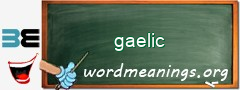 WordMeaning blackboard for gaelic